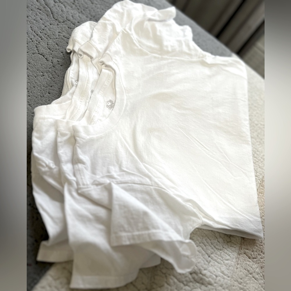 4 boys white tshirts size medium 10/12